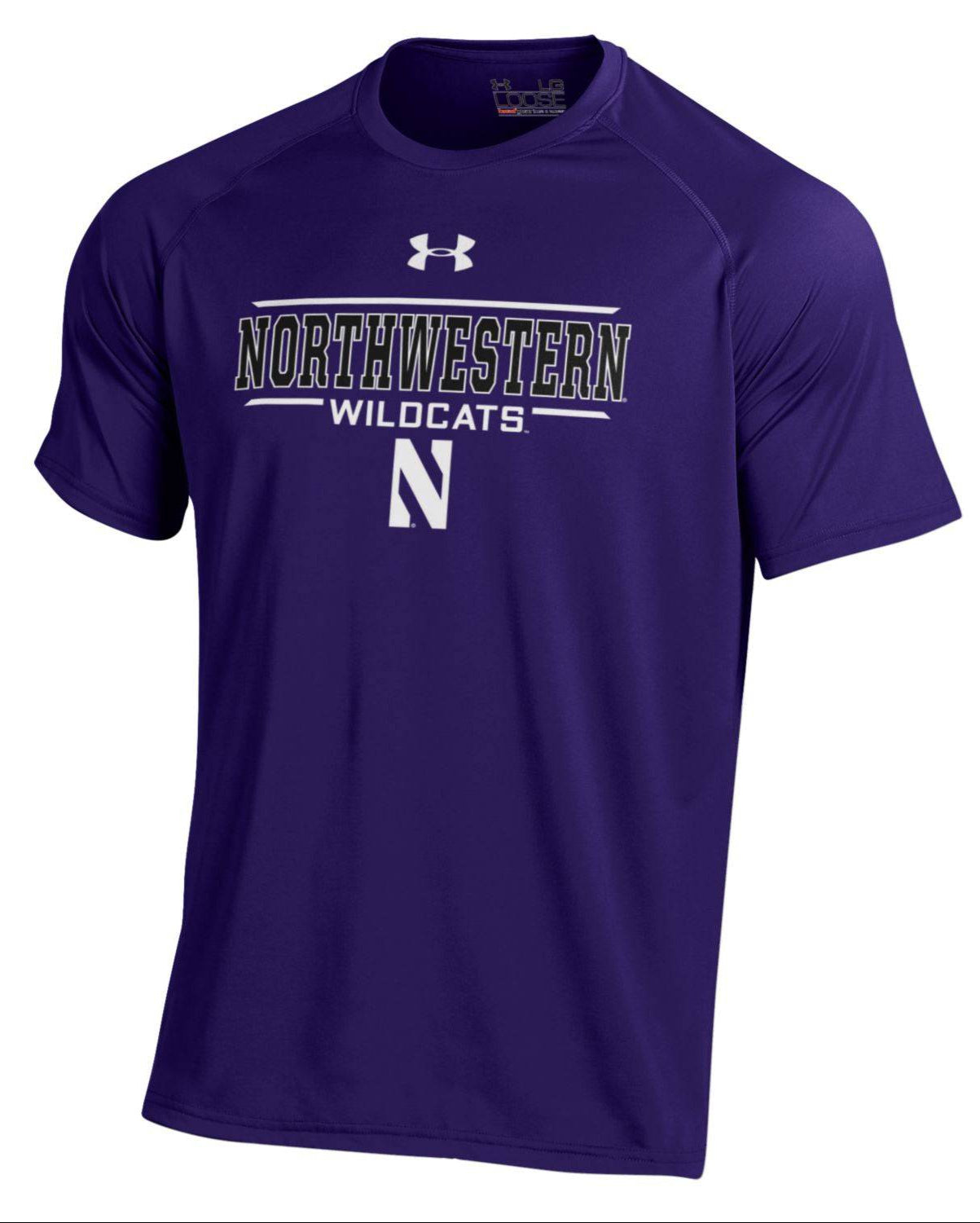 Men's NCAA Northwestern Wildcats Heatgear Purple Short Sleeve Tech Tee - Pro Jersey Sports