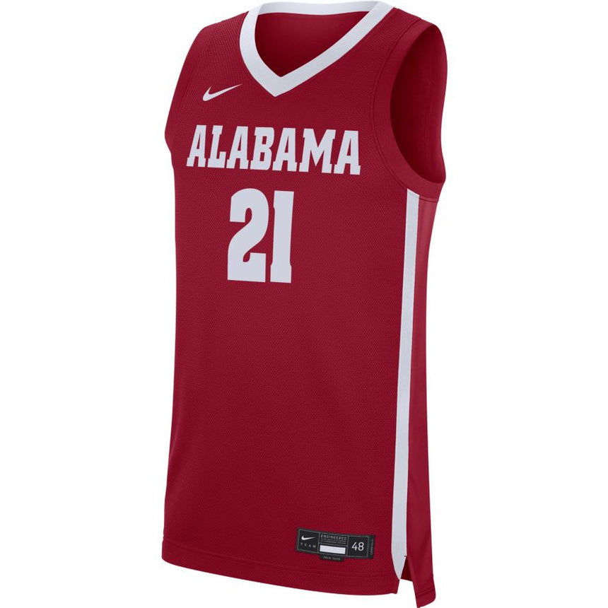 Men's NCAA Alabama Crimson Tide Nike #21 Crimson Replica Basketball Jersey - Pro Jersey Sports