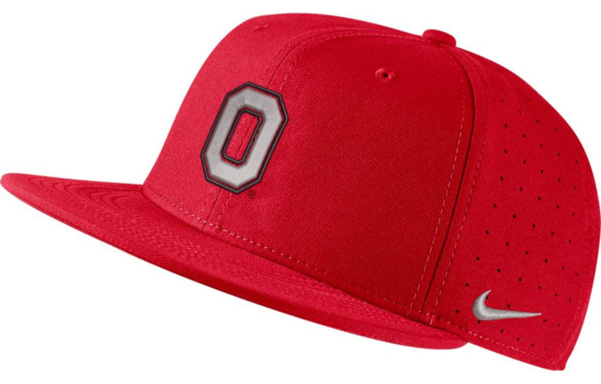 Mens Ohio State Buckeyes Nike Authentic Team Issue Scarlet Aerobill Fitted Hat - Pro Jersey Sports