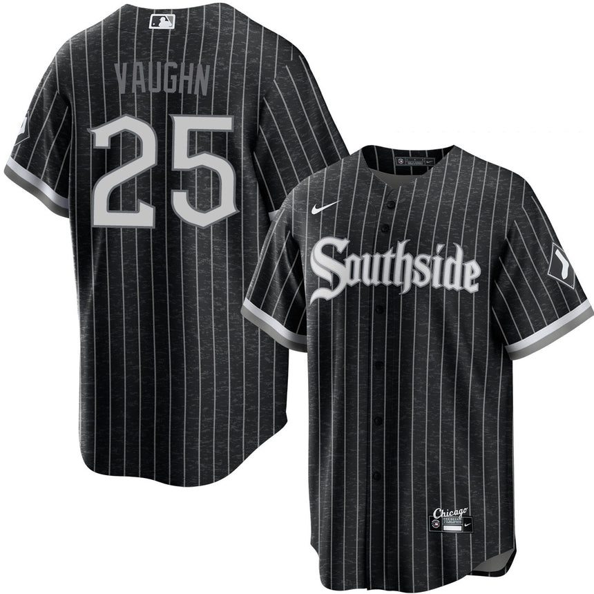 Men's Andrew Vaughn Chicago White Sox Nike Black City Connect Premium Stitch Replica Jersey - Pro Jersey Sports