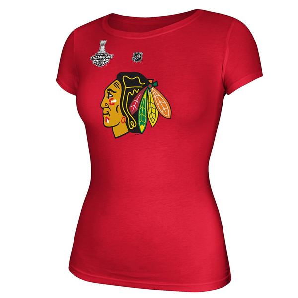 Women's Chicago Blackhawks Jonathan Toews 2015 Stanley Cup Champions Player Tee - Pro Jersey Sports