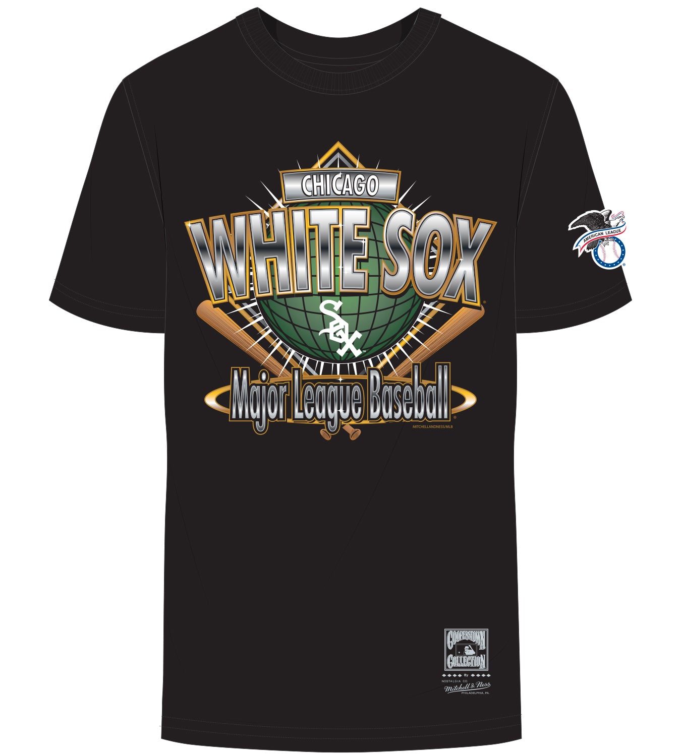 Men's Chicago White Sox Mitchell And Ness Cooperstown Collection Black First Pitch Tee - Pro Jersey Sports