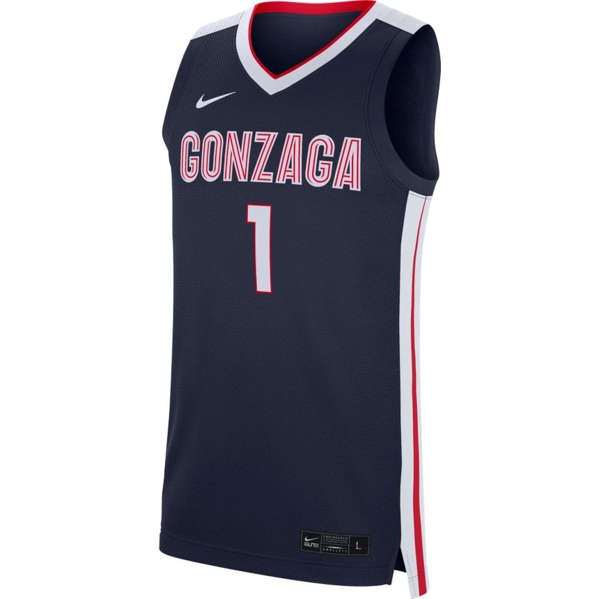 Men's NCAA Gonzaga Bulldogs Nike #1 Navy Replica Basketball Jersey - Pro Jersey Sports