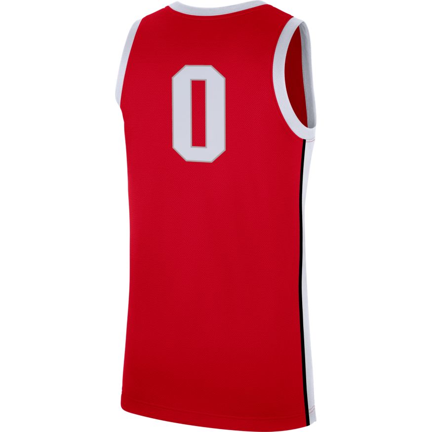 Men's NCAA Ohio State Buckeyes Nike #0 Red Replica Basketball Jersey - Pro Jersey Sports