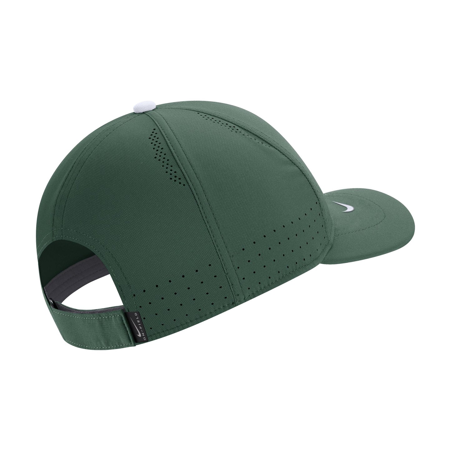 Nike Men's Michigan State Spartans Green AeroBill Swoosh Adjustable Classic 99 Football Sideline Hat - Pro Jersey Sports