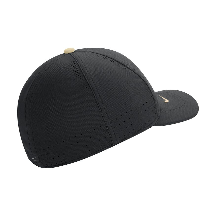Men's Purdue Boilermakers Black Authentic Team Issue Aerobill Flex Hat