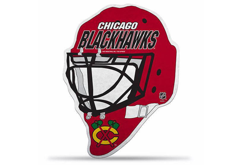 blackhawks football helmet Chicago Blackhawks NHL Goalie Mask Die Cut Pennant