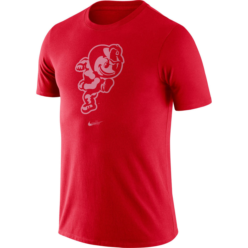 Men's Ohio State Buckeyes Nike Old School Vault Mascot Tee- Scarlet - Pro Jersey Sports