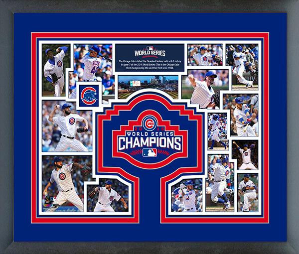 Chicago Cubs 2016 World Series Champions Team Collage - 12" x 15" - Pro Jersey Sports