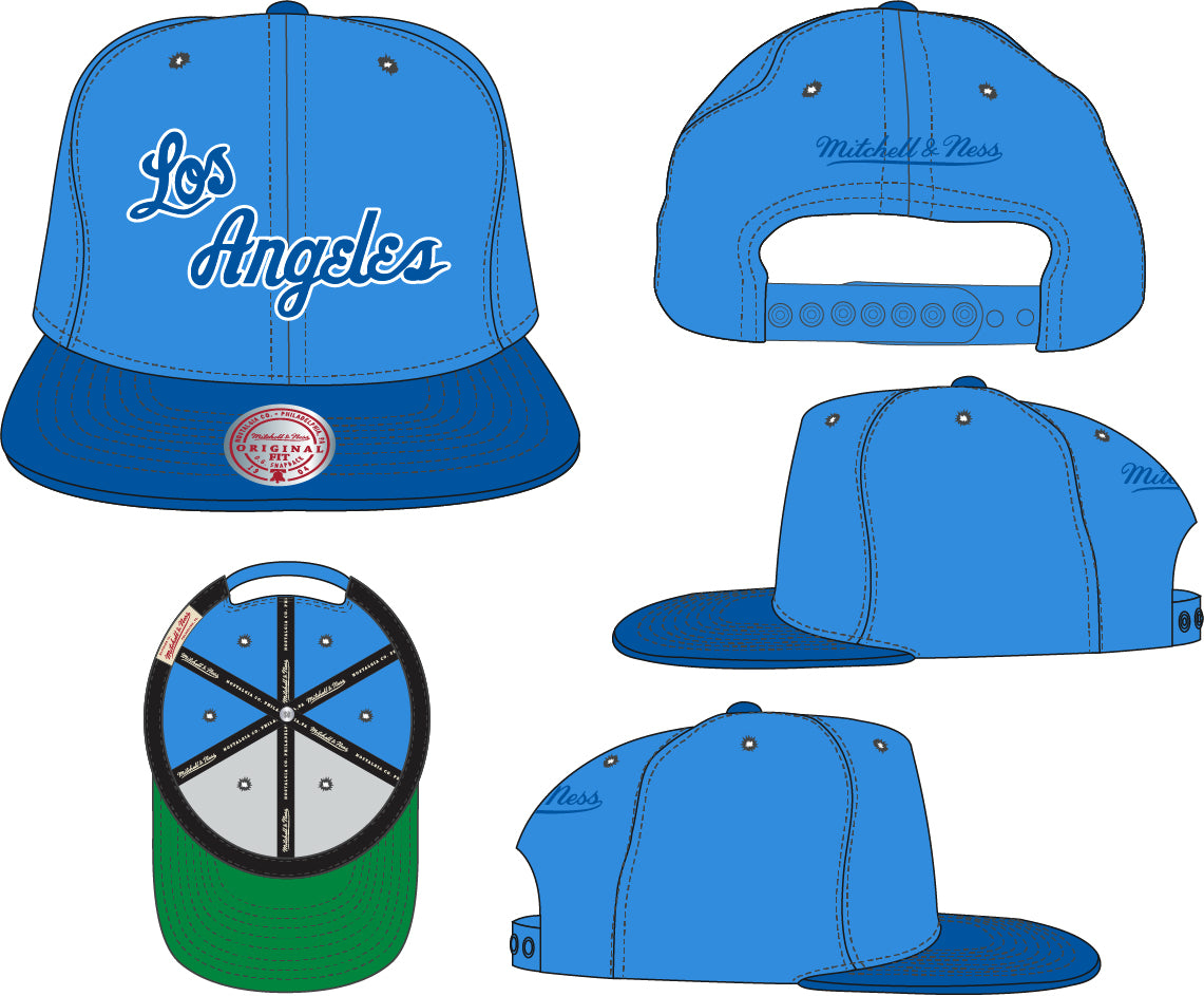 Mens NBA Los Angeles Lakers Blue 2-Tone 2.0 Snapback Hat By Mitchell And Ness - Pro Jersey Sports