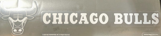 WinCraft Chicago Bulls White 4" x 17" Die-Cut Decal