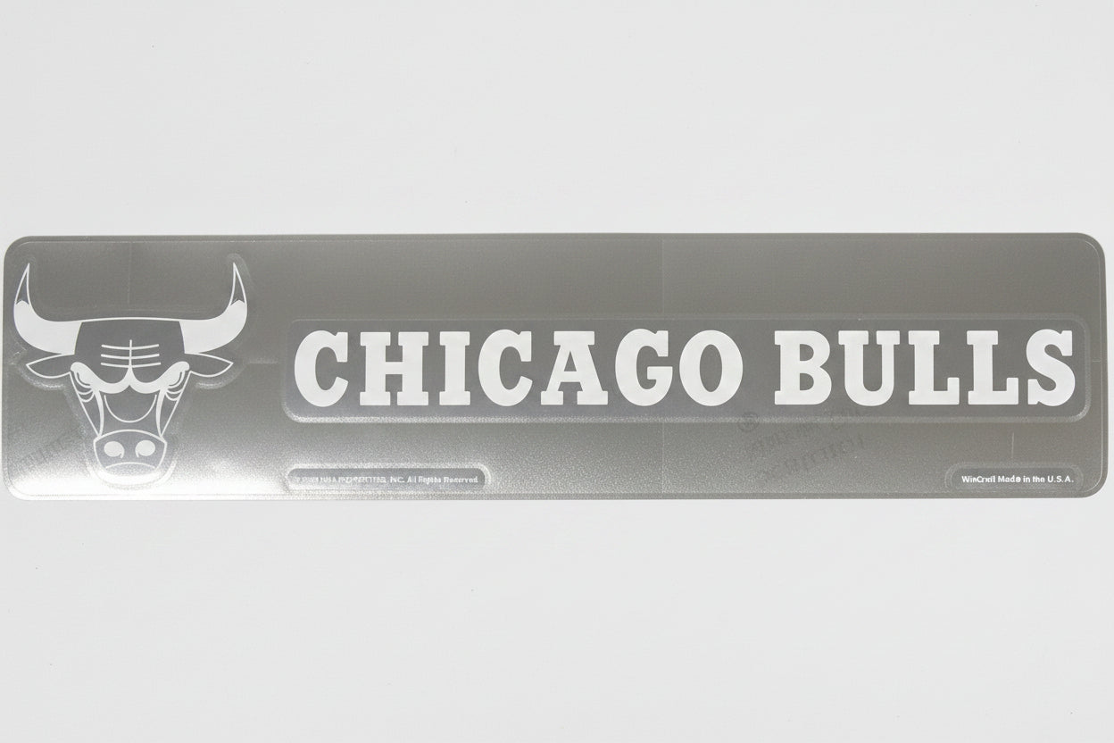 WinCraft Chicago Bulls White 4" x 17" Die-Cut Decal - Pro Jersey Sports