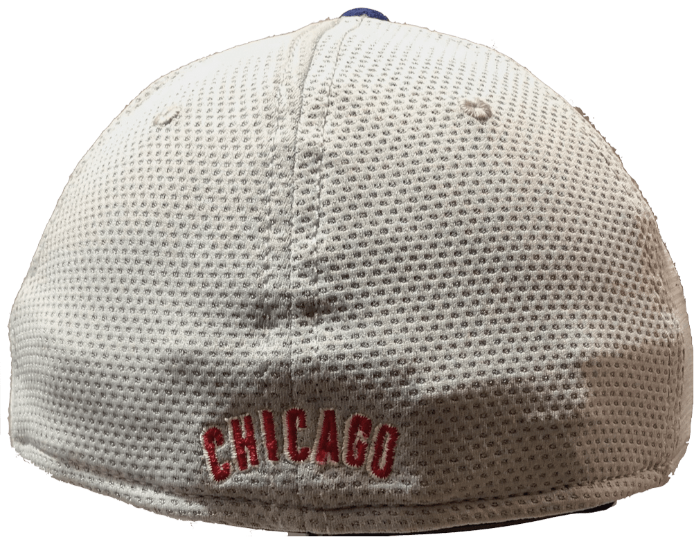 Mens Chicago Cubs Gray And Blue Performance 39THIRTY Flex Fit Hat By New Era - Pro Jersey Sports