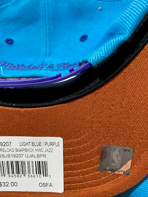 Men's New Orleans Jazz Mitchell & Ness Teal/Purple Hardwood Classics Reload 2.0 Snapback Adjustable Hat - Pro Jersey Sports