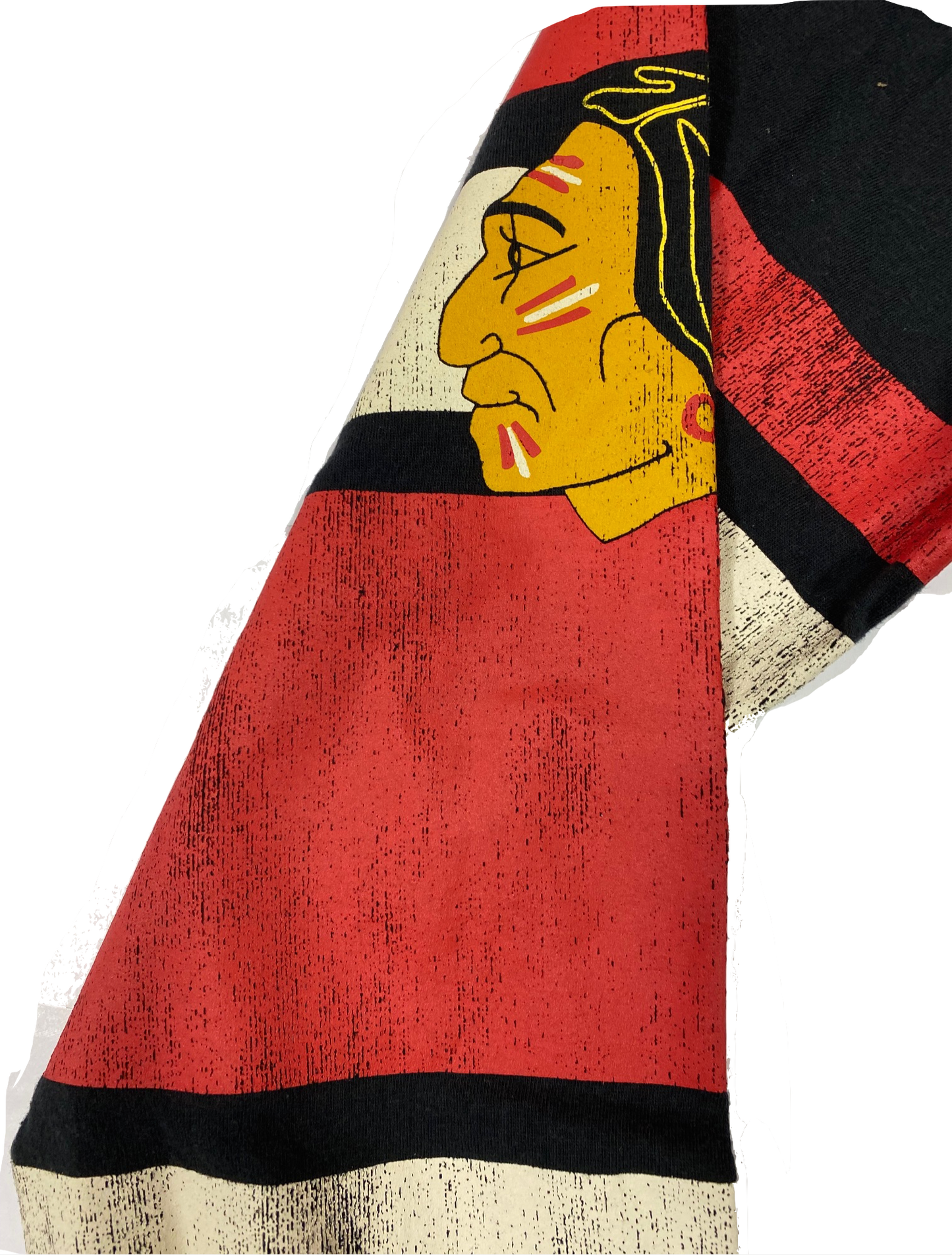 Chicago Blackhawks L/S Applique Crew Neck Tee-Black - Pro Jersey Sports