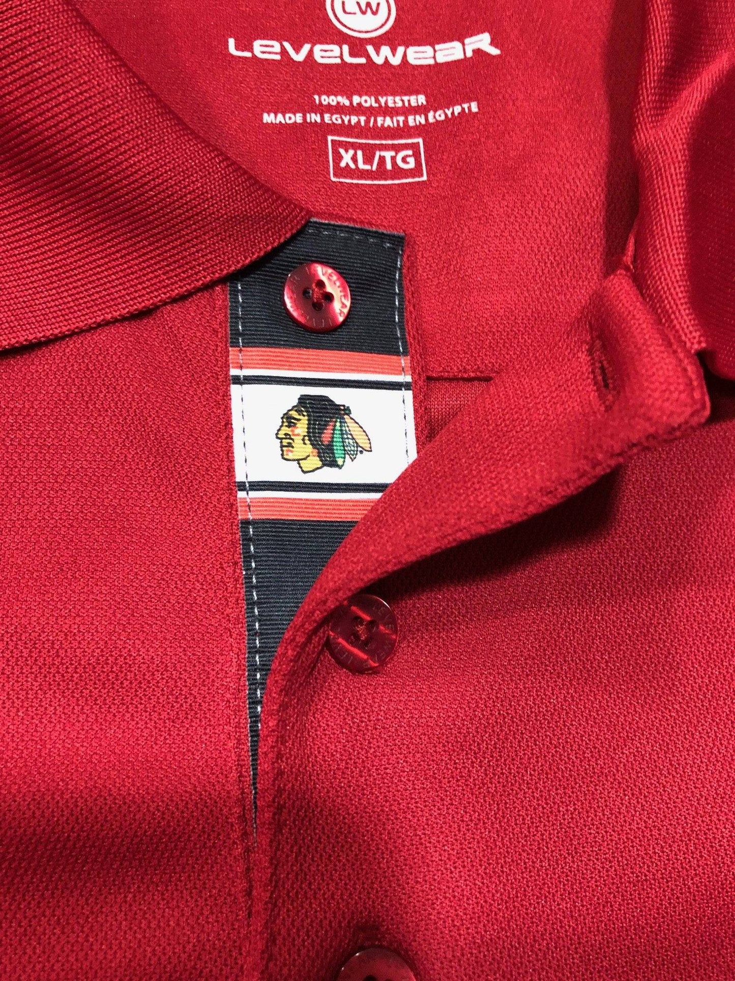 Chicago Blackhawks Omaha Bar Stripe Polo By Levelwear - Pro Jersey Sports