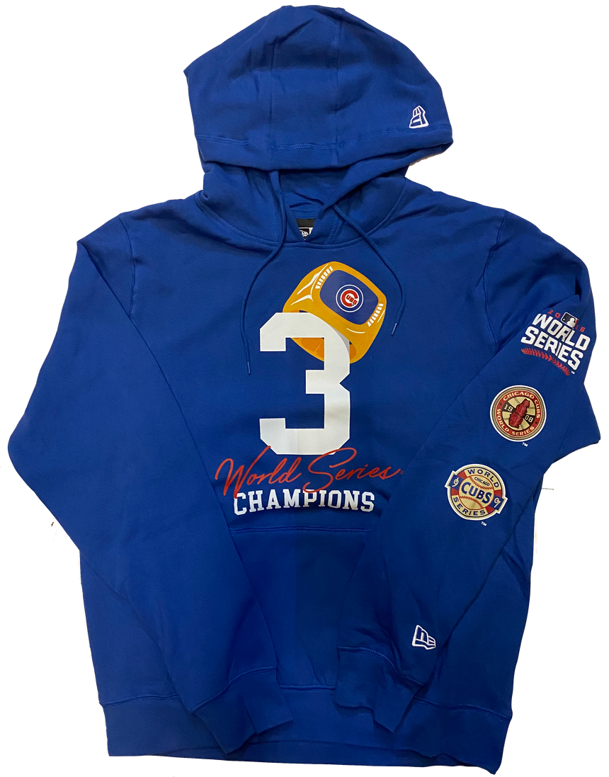 Mens Chicago Cubs New Era 3 Rings World Series Champions Hoodie - Pro Jersey Sports