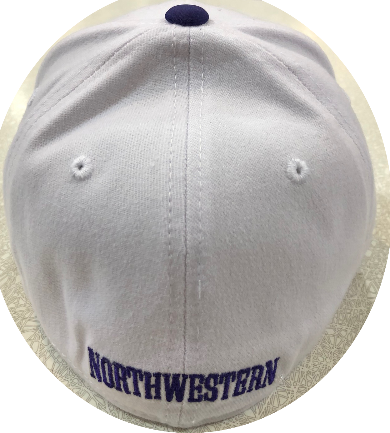 Northwestern Wildcats Top of the World Infield One Fit Flex Hat - White/Purple - Pro Jersey Sports