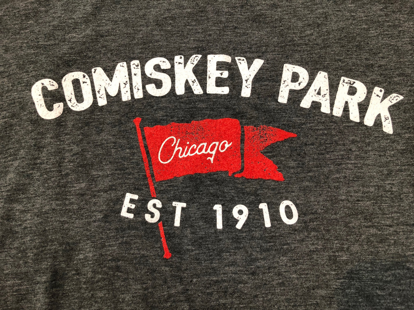 Men's Comiskey Park Brushcraft Est. Flag Short Sleeve Tee-Heather/Charcoal - Pro Jersey Sports