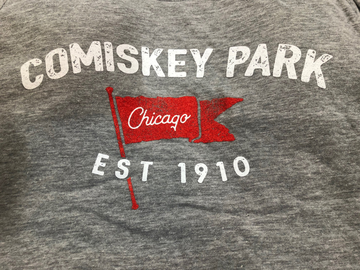 Men's Comiskey Park Brushcraft Est. Flag Short Sleeve Tee-Heather/Grey - Pro Jersey Sports