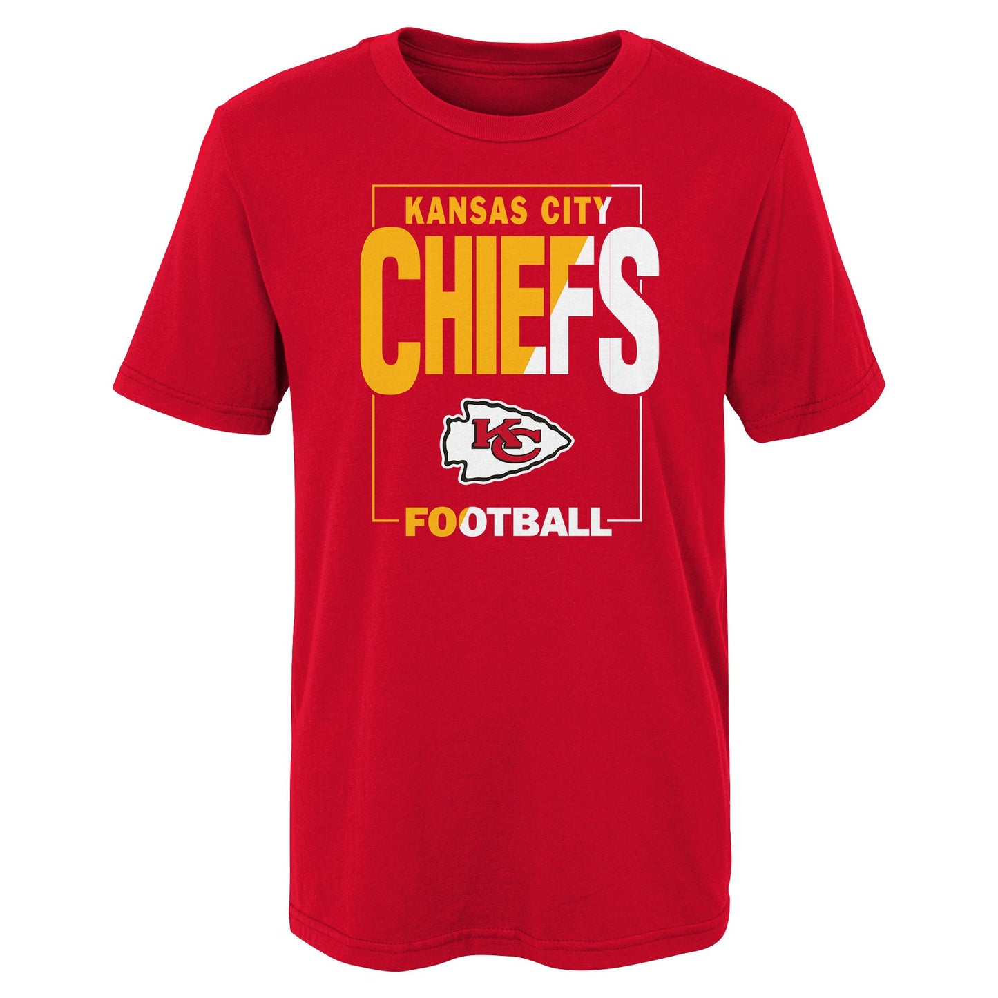 Youth Kansas City Chiefs Red Coin Toss Tee - Pro Jersey Sports
