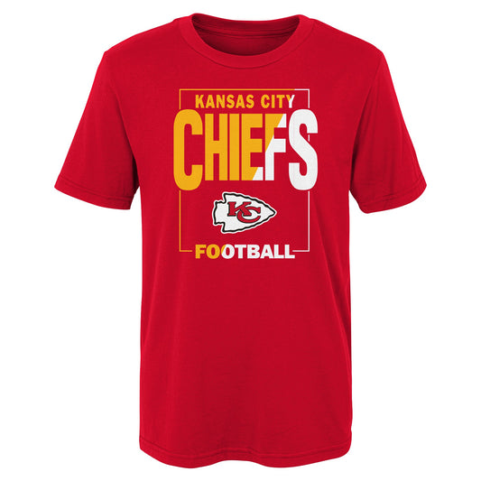 Youth Kansas City Chiefs Red Coin Toss Tee