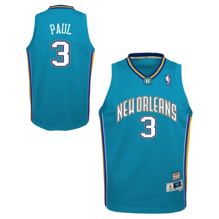 Youth Chris Paul New Orleans Hornets Mitchell & Ness Teal 2005-06 Hardwood Classics Swingman Jersey - Pro Jersey Sports