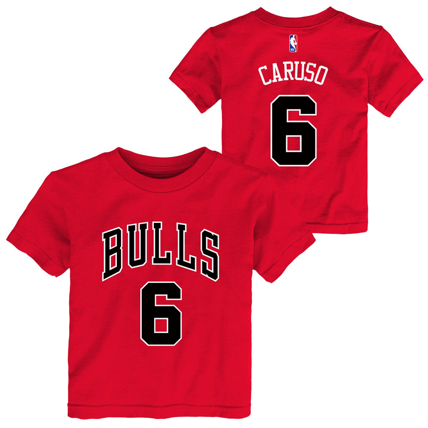 Toddler Alex Caruso Red Chicago Bulls Name & Number T-Shirt - Pro Jersey Sports