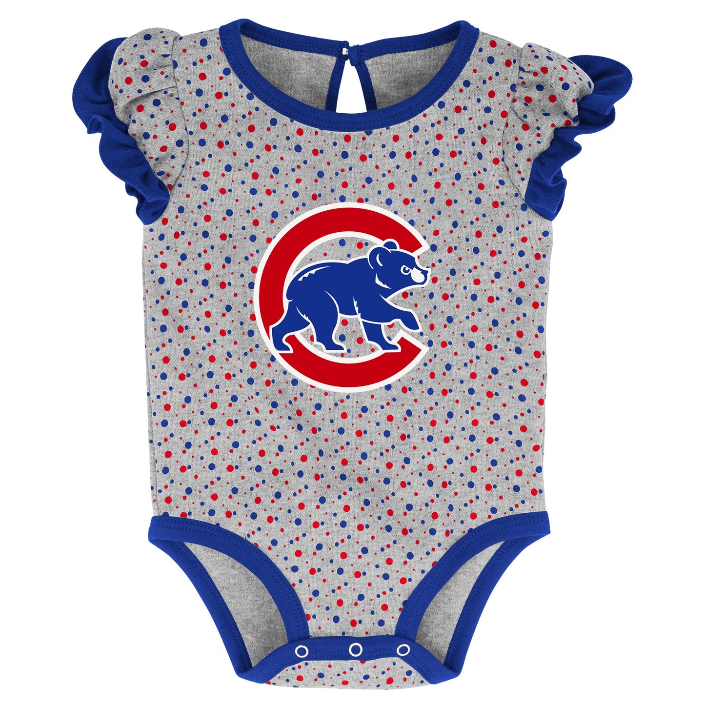 Infant Girls MLB Chicago Cubs Scream and Shout Short Sleeve 2 Pack Creeper Set - Pro Jersey Sports