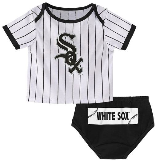 Infant MLB Chicago White Sox Relay Short Sleeve & Diaper Set - Pro Jersey Sports