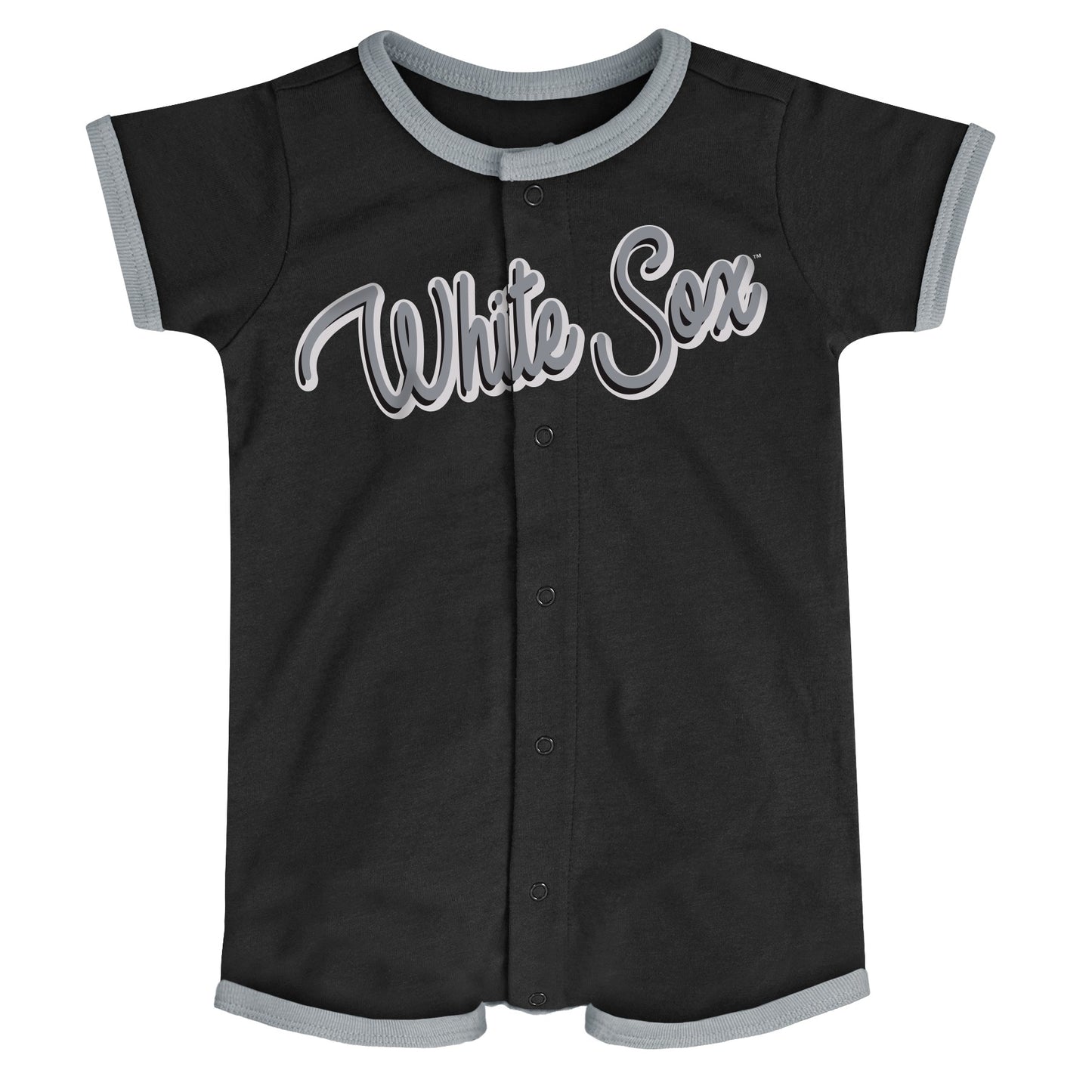 Infant MLB Chicago White Sox Black Power Hitter Short Sleeve Coverall - Pro Jersey Sports