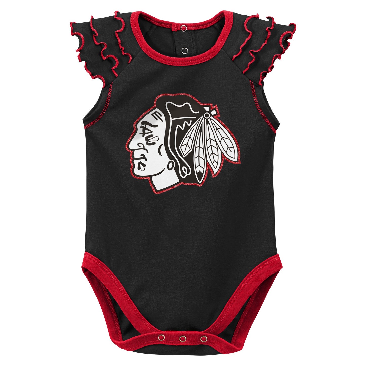 Infant Girls Chicago Blackhawks Shining All Star Short Sleeve Creeper 2-Pack - Pro Jersey Sports