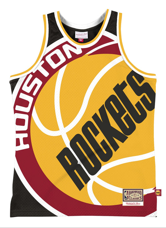 Men's Houston Rockets Mitchell & Ness Black Hardwood Classics Blown Out Fashion Jersey - Pro Jersey Sports