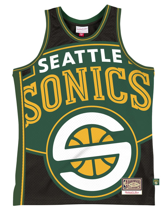 Men's Seattle SuperSonics Mitchell & Ness Black Hardwood Classics Blown Out Fashion Jersey - Pro Jersey Sports