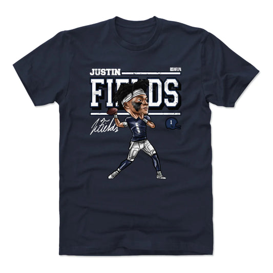 Men's 500 Level Justin Fields Chicago Bears NFLPA Cartoon Navy Tee - Pro Jersey Sports