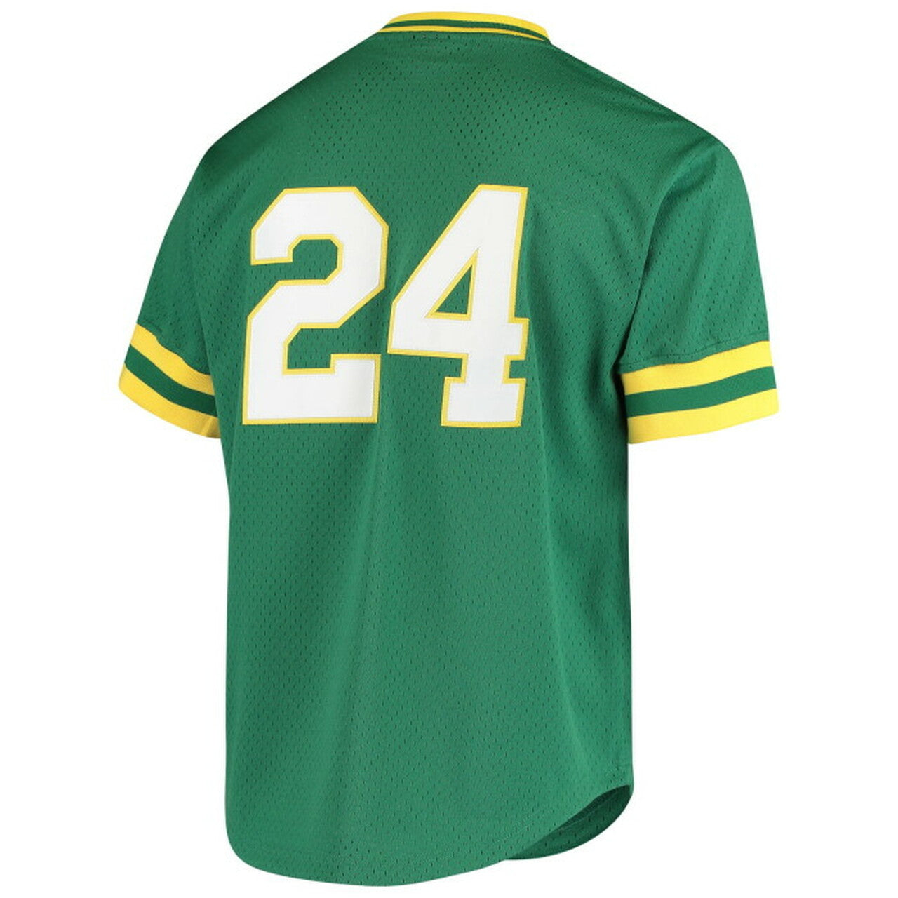 Men's Oakland Athletics Rickey Henderson 1991 Mitchell & Ness Green Cooperstown 1987 Mesh Batting Practice Jersey - Pro Jersey Sports