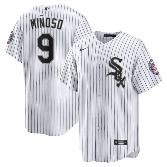 Men's Minnie Minoso Chicago White Sox Nike Hall of Fame Patch White Home Replica Jersey - Pro Jersey Sports