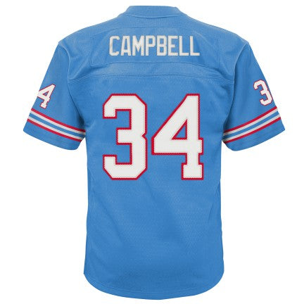Youth Earl Campbell Houston Oilers 1980 Mitchell & Ness Powder Blue Retired Player Vintage Replica Jersey - Pro Jersey Sports