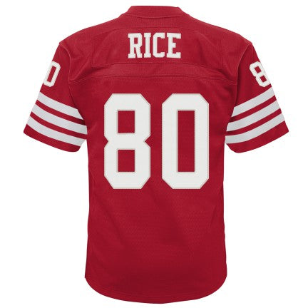 Youth San Francisco 49ers Jerry Rice Mitchell & Ness Scarlet Retired Player Vintage Replica Jersey - Pro Jersey Sports