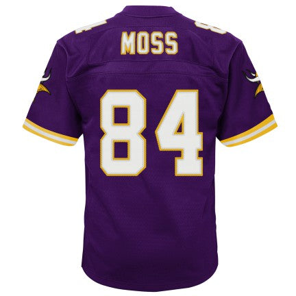 Youth Minnesota Vikings Randy Moss Mitchell & Ness Purple Retired Player Vintage Replica Jersey - Pro Jersey Sports