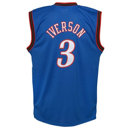 Youth Philadelphia 76ers Allen Iverson Mitchell & Ness Blue 1999-2000 Hardwood Classics Swingman Jersey - Pro Jersey Sports