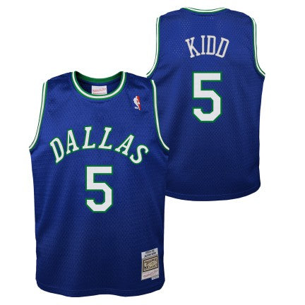 Youth Jason Kidd Dallas Mavericks Mitchell & Ness Blue 1994-95 Hardwood Classics Swingman Jersey - Pro Jersey Sports