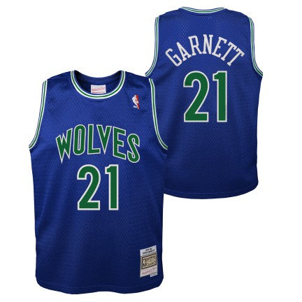 Youth Minnesota Timberwolves Kevin Garnett Mitchell & Ness Blue 1995-96 Hardwood Classics Swingman Jersey - Pro Jersey Sports