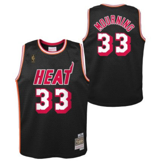 Youth Miami Heat Alonzo Mourning Mitchell & Ness Black 1996-97 Hardwood Classics Jersey - Pro Jersey Sports