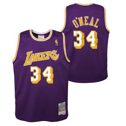 Youth Los Angeles Lakers Shaquille O`Neal Mitchell & Ness Purple 1996-97 Hardwood Classics Swingman Jersey - Pro Jersey Sports