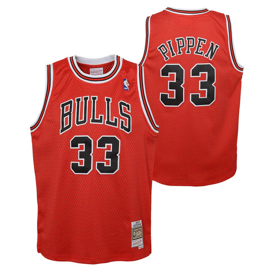 Youth Chicago Bulls Scottie Pippen Mitchell & Ness Red Hardwood Classics Swingman Jersey - Pro Jersey Sports