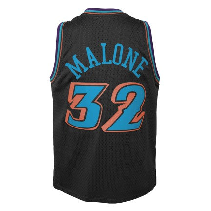 Youth Utah Jazz Karl Malone Mitchell & Ness 1996-97 Hardwood Classics Reload 2.0 Swingman Jersey-Black - Pro Jersey Sports