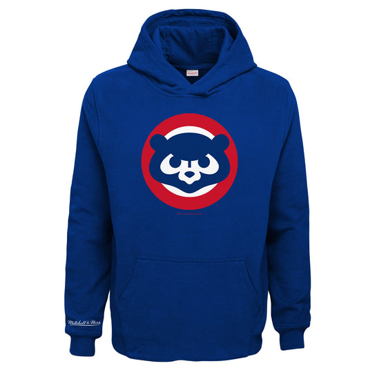 Chicago Cubs Mitchell & Ness MLB Youth Royal Blue Retro Logo Fleece Hoodie - Pro Jersey Sports
