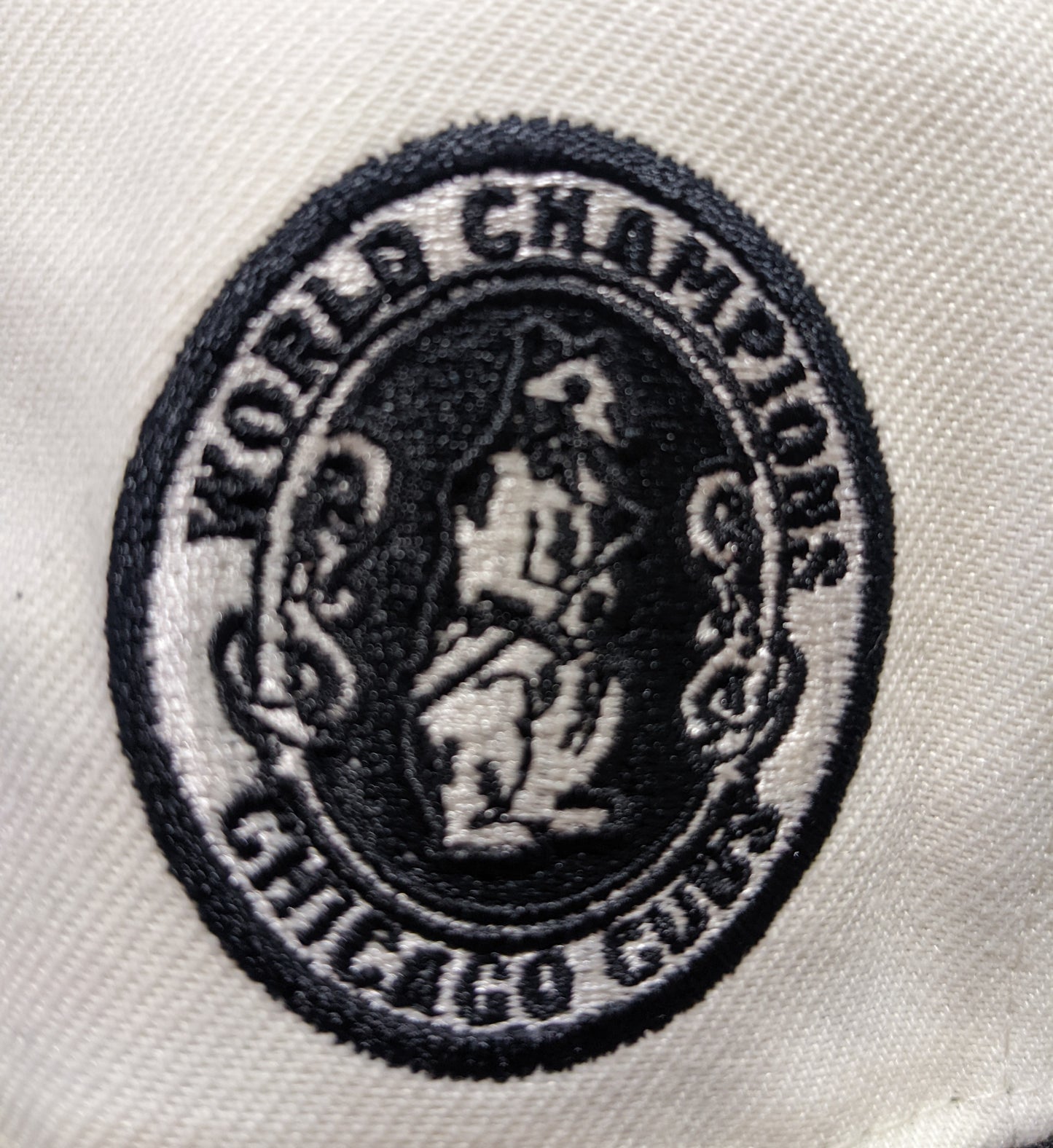 Chicago Cubs 1908 World Series Champions 2 Tone Chrome & Black New Era 59FIFTY Fitted Hat - Pro Jersey Sports