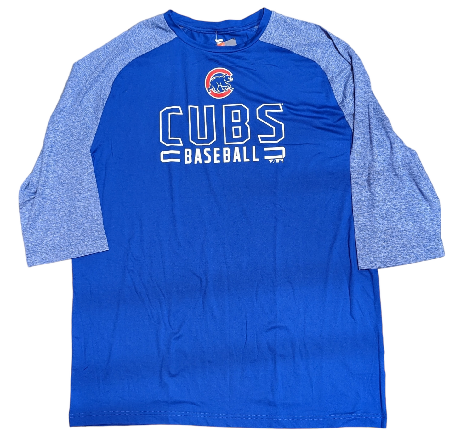 Men's Chicago Cubs Fanatics Outline Engage Performance Royal 3/4 Sleeve T-Shirt - Pro Jersey Sports